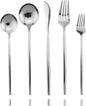JASHII 30-Piece Stainless Steel Satin Finish Flatware Set, Mirror Polished by JASHII
