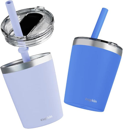 CUPKIN Kids Cup, The Original 8 oz Stackable Stainless Steel Kid Cups by CUPKIN