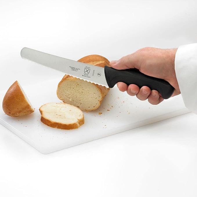 Mercer Culinary M23208 Millennia Black Handle, 8-Inch Wavy Edge Wide, Bread - Image 6