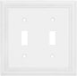 Henne Bery Sunken Pearls Heavy Duty Decorative Wall Plate Switch Plate Outlet Cover (Double Toggle, White)