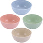 4 Pcs Large Capacity Wheat Straw Salad Mixing Bowls Food Serving Bowls for Fruit Noodles and Salads Lightweight Smooth Finish Heat-resistant and Easy to Clean Random Color