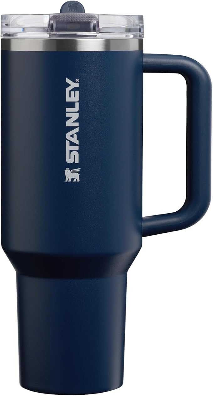 STANLEY Quencher ProTour Flipstraw Tumbler, 40 oz, Dark Navy | Built-In Straw & by Unknown