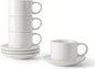 DOWAN 4 OZ Stackable Espresso Cups, Porcelain Coffee Cups by DOWAN