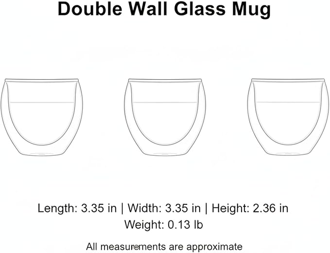 Handleless Double-Wall Silhouette, 2.7 oz Borosilicate Glass Espresso Cup - Image 7