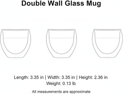 Handleless Double-Wall Silhouette, 2.7 oz Borosilicate Glass Espresso Cup - Image 7