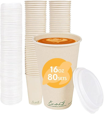 100% Compostable Disposable Coffee Cups by EarthsNaturalAlternative