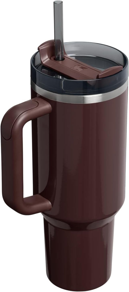 STANLEY Quencher H2.0 Flow State Tumbler, 40 oz, Mahogany Gloss | Handle and - Image 3