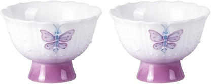 KAMMAK Tea Cup, 1.3oz Mini Porcelain Tea Cups Set of 2, Ceramic Teacups by KAMMAK