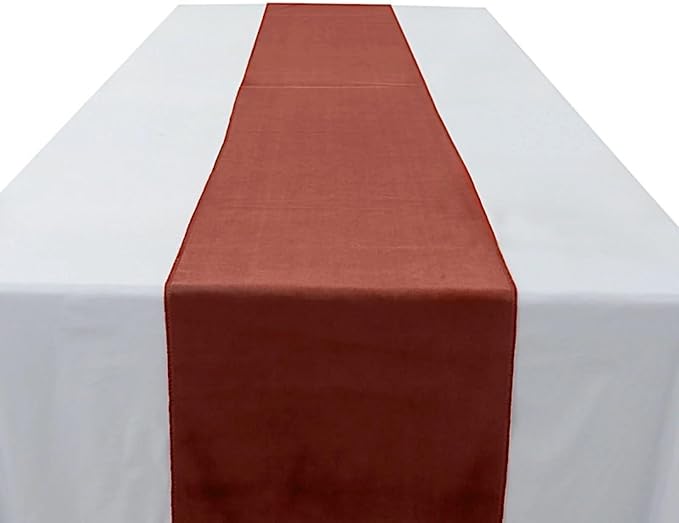 Balsa Circle 10 pcs 12x108-Inch Terracotta Premium Velvet Table Runners Wedding by BalsaCircle