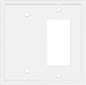 Henne Bery Modern Edge Decorative Wall Plate Switch Plate Outlet Cover, Durable Solid Zinc Alloy (Blank/Decorator, White)