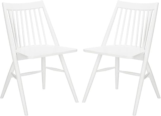 Safavieh Home Collection Wren White 19-inch Spindle Dining Chair (Set of 2)