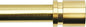 Curtain Rods for Windows 16 to 48 or 60 Inches Max Adjustable Length 1 Inch Diameter Window Curtain Rod with Aluminium Finials, Gold