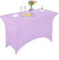 LZY Spandex Fitted Stretch Table Cover for 6 ft or 4ft or 8ft Folding Table, Rectangular Cocktail Tablecover, Perfect for Party and Banquet