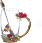 Handicraft Crystal Glass 3D Flower Cups Tea Mug by Guon-Wuvl