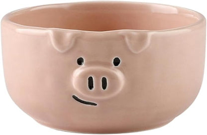 Nordic Style Creative Cute Pink Piglet Dishes, Home Breakfast Ceramic Matte by CAPIJIONG