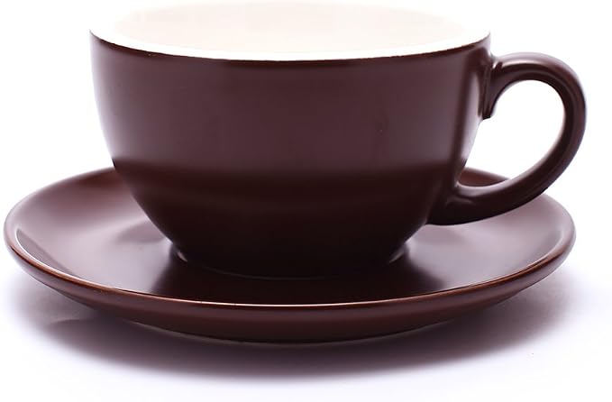 Coffeezone Latte Art Cup and Saucer, Latte & Cappuccino Mate by Coffeezone