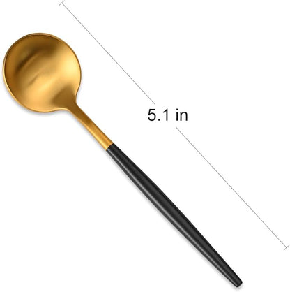 5.1 Inches Matte Gold Coffee&Tea Spoons - Image 2