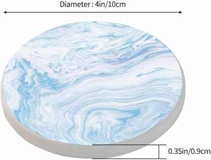 Marbled Textures Table Coasters for Drinks Liquid Art Modern Contemporary Fluid 100% Diatomite Home and Dining Room Bar Decor 4 X 4 X 0.35 Inch for Men Women