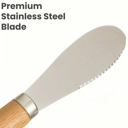 Butter Knives Set of 2, Wood Handle, Durable Stainless Steel Blade, Butter Knife - Image 6