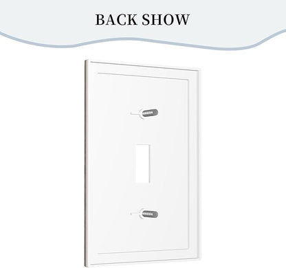 Decorative Light Switch Cover Brown Rustic Wood Grain Farmhouse 1 Gang Wall Plate Cover Single Toggle Outlet Covers Switchplate Electrical Faceplate for Cabin Bedroom Decor（2 Pack）
