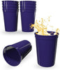 PartyPrints 10 Pack Small 10 to 12 oz Purple Reusable Blank Plastic Cups by PartyPrints