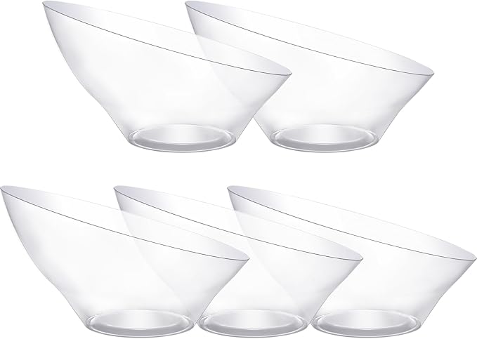Bestluck 20 Oz Clear Plastic Party Bowls, 20 Pack | Disposable Snack Bowls by Bestluck