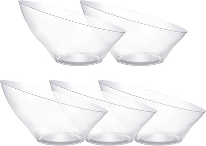 Bestluck 20 Oz Clear Plastic Party Bowls, 20 Pack | Disposable Snack Bowls by Bestluck