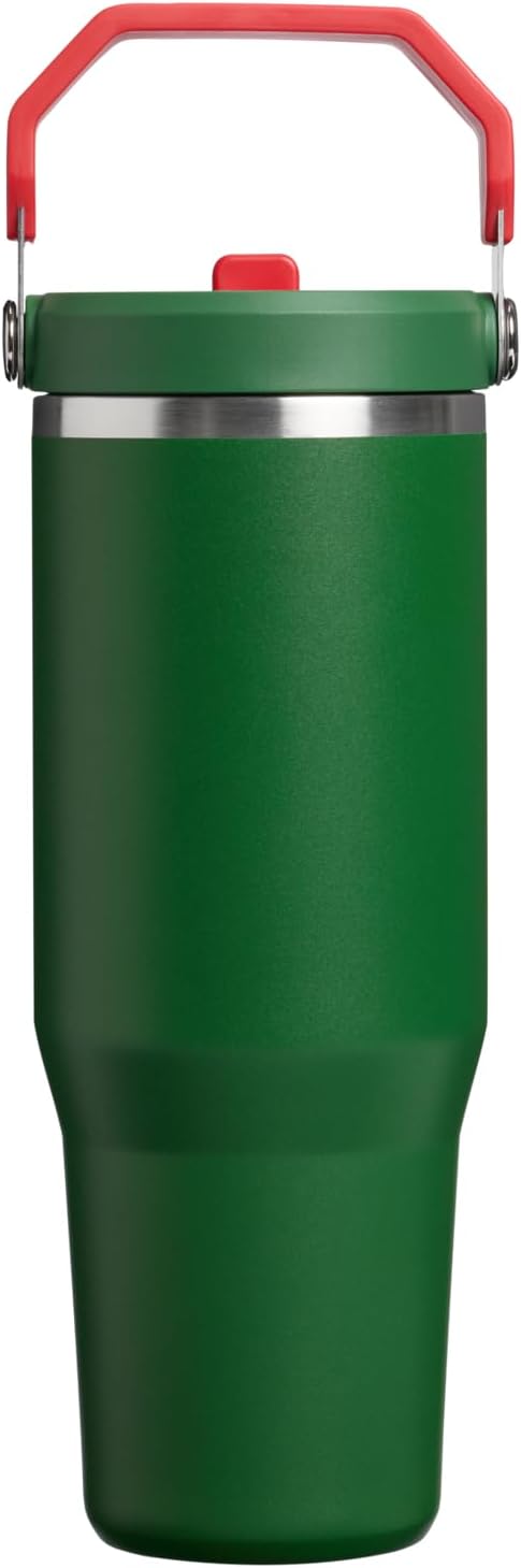 STANLEY IceFlow 2.0 Flip Straw Tumbler, 30 oz, Team Dark Green Red | Easy Carry - Image 3