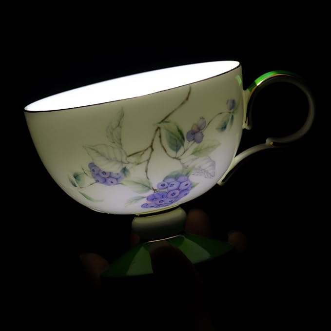 KAMMAK Tea Cups Set of 2, Ceramic Floral Pattern Demitasse Cup | Porcelain - Image 5