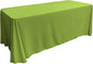 LA Linen Polyester Poplin Washable Rectangular Tablecloth, Stain and Wrinkle Resistant Table Cover 90x156, Fabric Table Cloth for Dinning, Kitchen, Party, Holiday 90 by 156-Inch, Lime