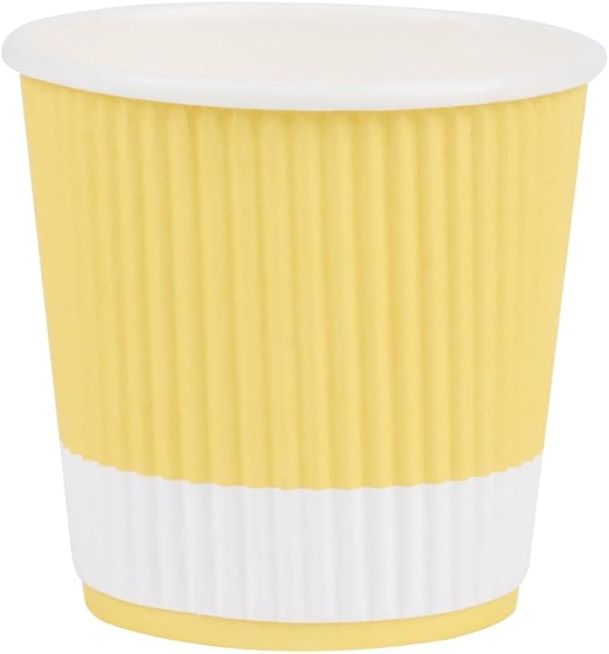4 oz Light Yellow Paper Coffee Cup - Image 2