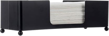MyGift Modern Matte Black Metal Tabletop Commercial Folded Paper Towel Holder - Image 7