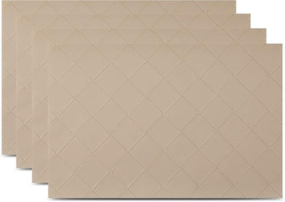 Placemats Set of 4 12" x 18" Heat-Resistant Table Mats for Dining Table Set for 4 Kitchen & Dining Room Decor Farmhouse, Boho, & Modern Style Easy to Clean, Durable & Stylish Table Decor