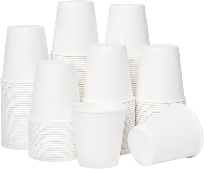 RACETOP 3 oz Bathroom Paper Cups, 100 Pack, Disposable Mouthwash Cups | by RACETOP