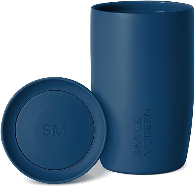 Simple Modern Insulated Travel Coffee Mug 360° Lid | 12oz | Blue | Voyager by Unknown