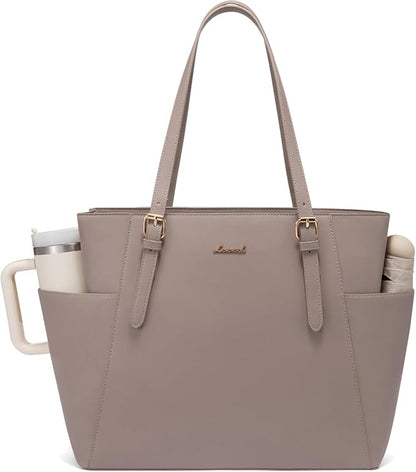 LOVEVOOK Laptop Tote Bag for Women, Leather Work Computer Briefcase Bag | Large by LOVEVOOK