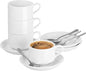 Espresso Cups, 2.5 OZ Stackable Espresso Cups Set of 4 | Porcelain Stackable by MEICHU
