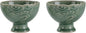 KAMMAK Tea Cup Set of 2 Small Tea Cups 3.7oz Green Porcelain Tea Cup Set by KAMMAK