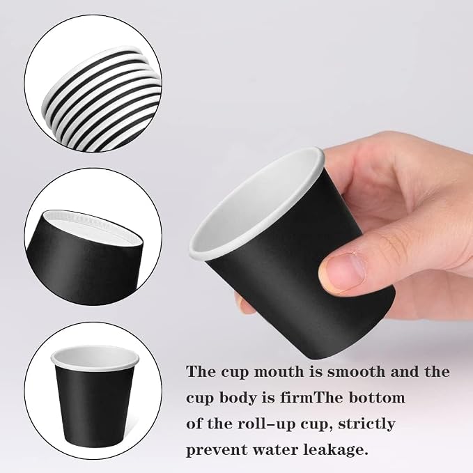 50 Packs Disposable Mouthwash Cups, 3 oz Bathroom Paper Cups | Espresso - Image 3