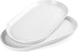 16" Large Serving Platter - Oval Large Serving Tray, Ceramic Turkey Platters, White Platters for Serving Food, Appetizers, Entertaining, Party, Set of 2