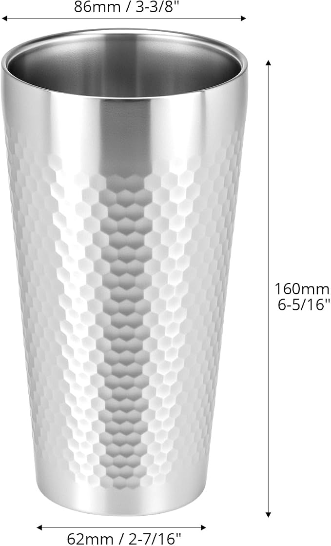 QWORK Stainless Steel Insulated Tumblers, 19 oz 4 Pack Stackable Water Tumblers - Image 3