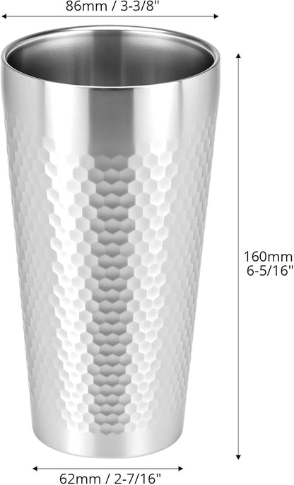 QWORK Stainless Steel Insulated Tumblers, 19 oz 4 Pack Stackable Water Tumblers - Image 3