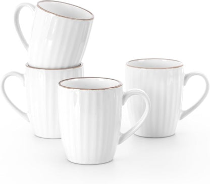 famiware Eden Coffee Mugs Sets of 4, 12 oz Ceramic Stoneware Mug Cup Set | by Famiware