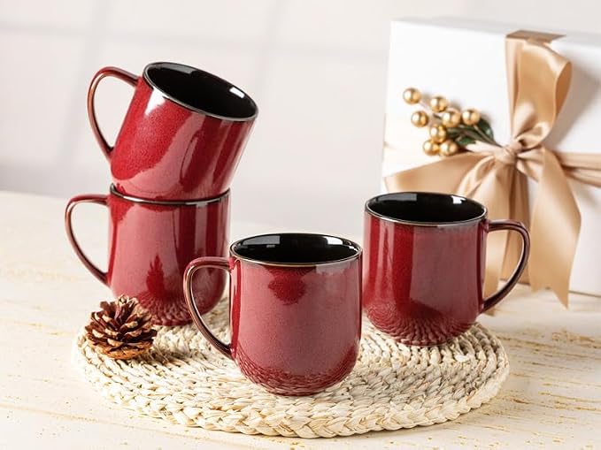 LERATIO Ceramic Coffee Mugs Set of 6, 12oz Handmade Coffee Mugs Set | Large - Image 7