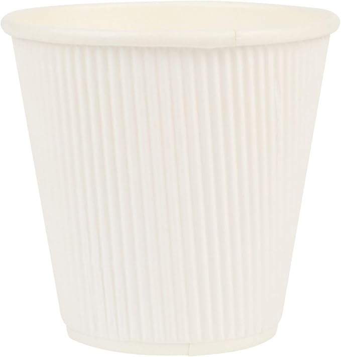 Restaurantware 8 Ounce Double Wall Disposable Coffee Cups, 500 Insulated White - Image 2