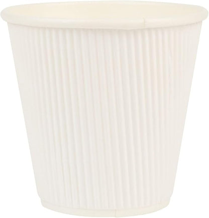 Restaurantware 8 Ounce Double Wall Disposable Coffee Cups, 500 Insulated White - Image 2