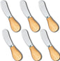 Small Cream Cheese Spreader Knives Set, Wooden 5in, Stainless Steel Butter by GotoBuy