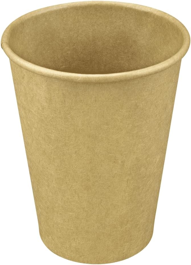 Karat 10oz Kraft Paper Coffee Cups Disposable, Leak-Resistant Double Poly-Lined - Image 7