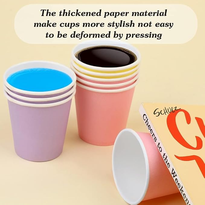 3 oz Small Paper Cups, 100 Pack Bathroom Cups Mouthwash Cups | 3 oz Disposable - Image 4