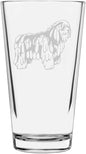 Bergamasco Shepherd Custom Personalized Dog Themed Etched All Purpose 16oz Pint Glass